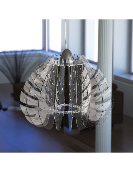 Lampadario design a sospensione in plexiglass Jasmyn