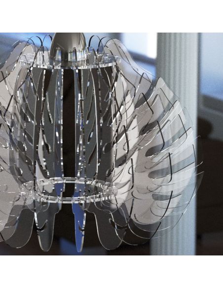 Lampadario design a sospensione in plexiglass Jasmyn