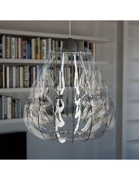 Lampadario a sospensione moderno in plexiglass Katrina