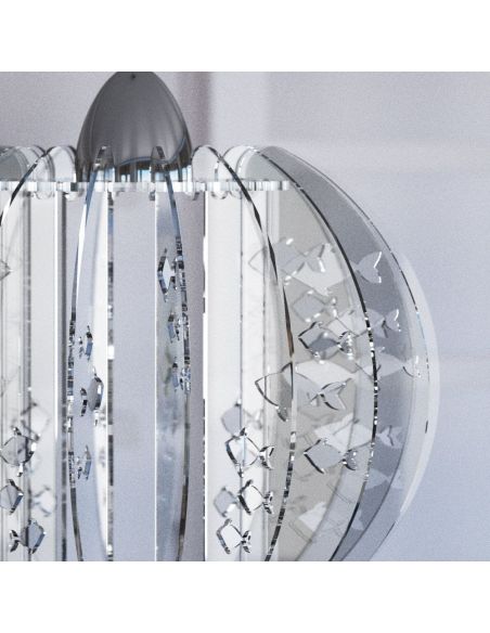 Lampadario a sospensione moderno in plexiglass Lillian