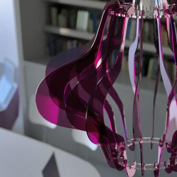 Lampadario a sospensione moderno in plexiglass Madelin 2