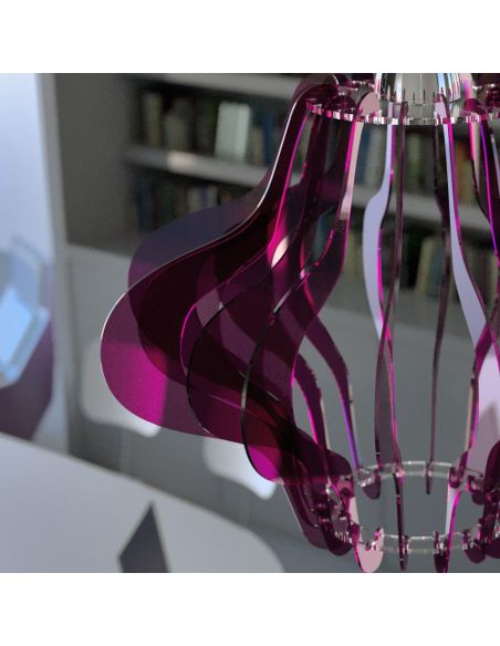 Lampadario a sospensione moderno in plexiglass Madelin