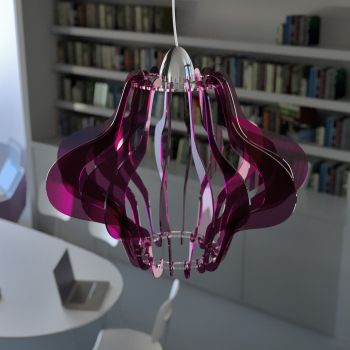 Lampadario a sospensione moderno in plexiglass Madelin