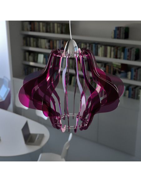 Lampadario a sospensione moderno in plexiglass Madelin