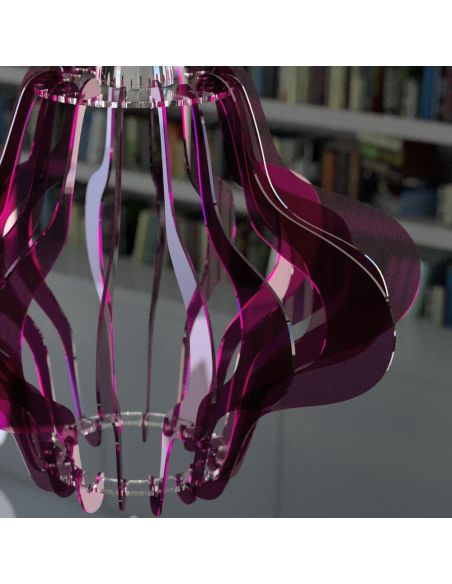 Lampadario a sospensione moderno in plexiglass Madelin
