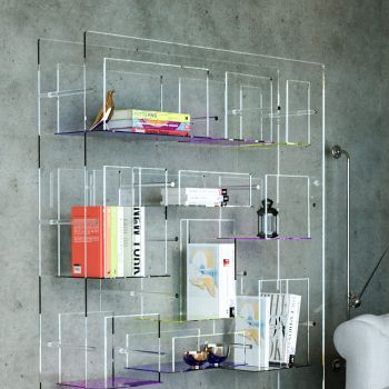 Libreria moderna in plexiglass trasparente Jemma 2
