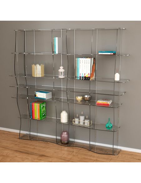 Libreria moderna in plexiglass trasparente Ocean