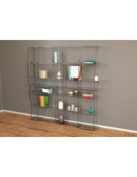 Libreria moderna in plexiglass trasparente Ocean