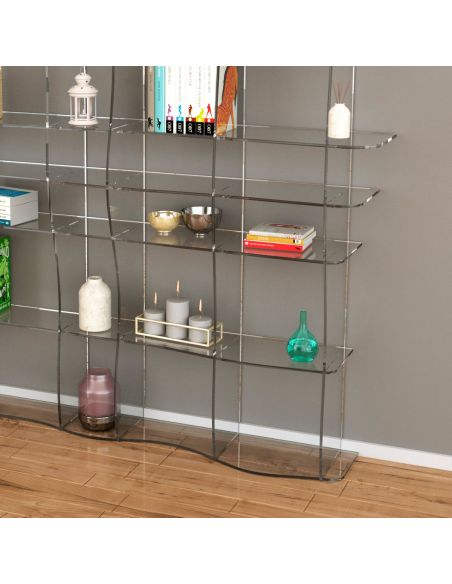 Libreria moderna in plexiglass trasparente Ocean