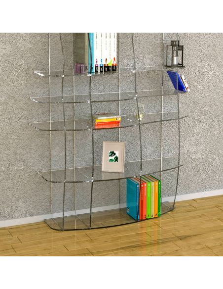 Libreria moderna in plexiglass trasparente Ocean