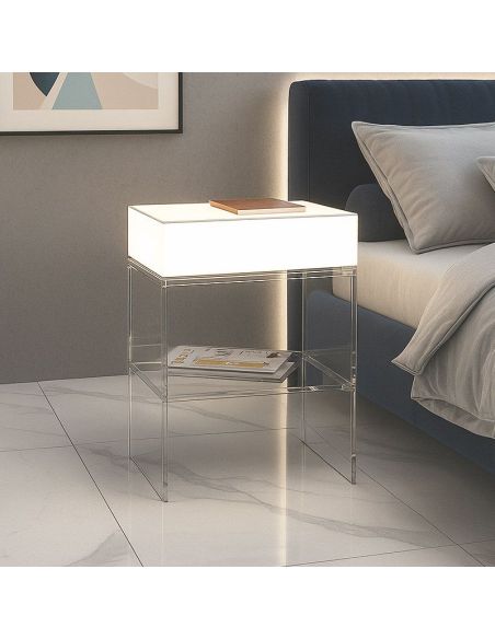 Comodino con luce LED incorporata Anita