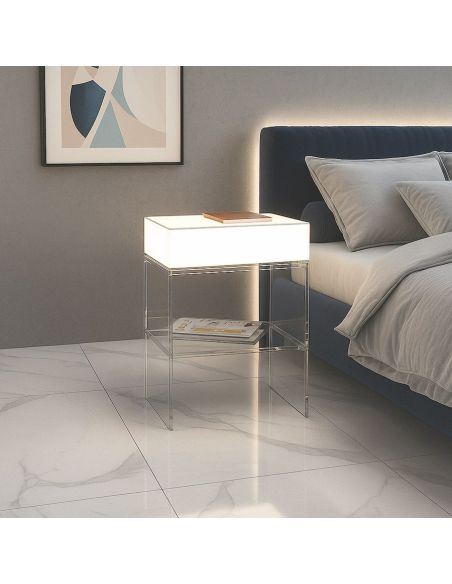 Comodino con luce LED incorporata Anita