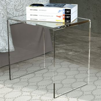 Comodino moderno in plexiglass trasparente Brooklyn 2