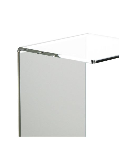 Comodino design moderno con ruote in plexiglass Breanna