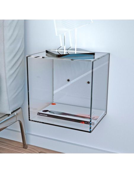 Cubo da parete in plexiglass trasparente o colorato Gimmi