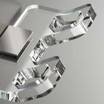 Appendiabiti da parete in plexiglass trasparente Casper Two 2