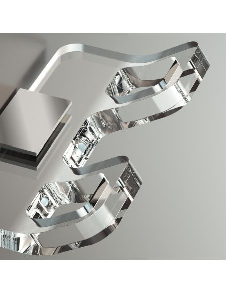 Appendiabiti da parete in plexiglass trasparente Casper Two