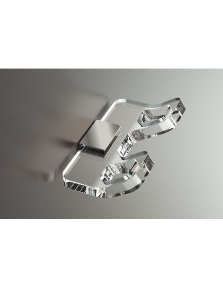 Appendiabiti da parete in plexiglass trasparente Casper Two