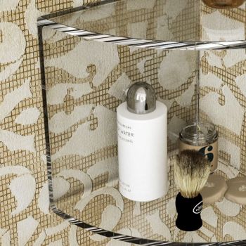 Mensola da parete angolare in plexiglass trasparente Amber B 2