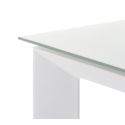 Tavolo allungabile moderno in metallo e vetro Riddal White