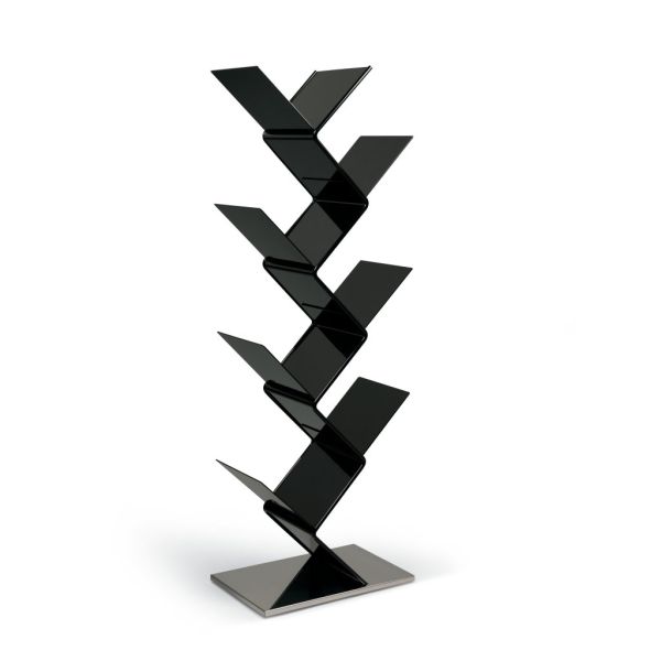 Libreria totem design moderno autoportante in acciaio Kaktus