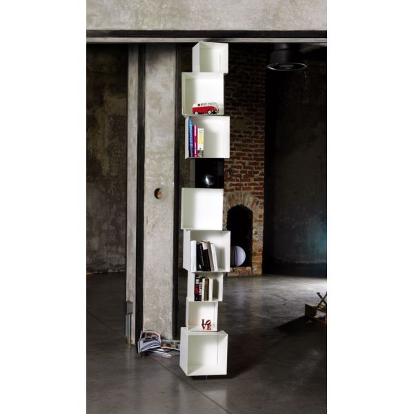 Libreria a colonna in acciaio da terra a soffitto Skatola sk33