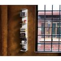 Libreria da parete verticale con mensole metalliche Ghost