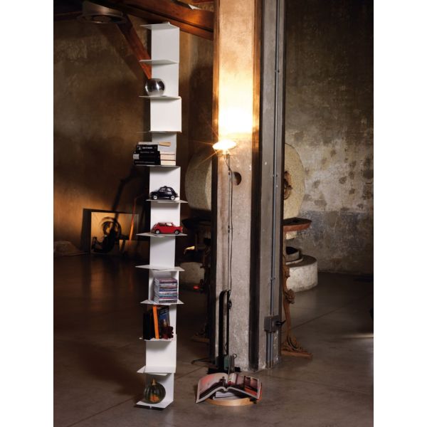 Libreria colonna verticale con mensole in metallo Ghost st33