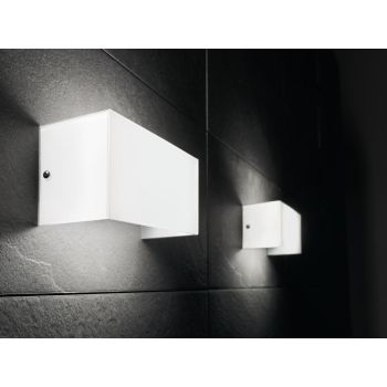 Applique a LED moderna da parete in vetro bianco Compact D321 2