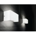 Applique a LED moderna da parete in vetro bianco Compact D321