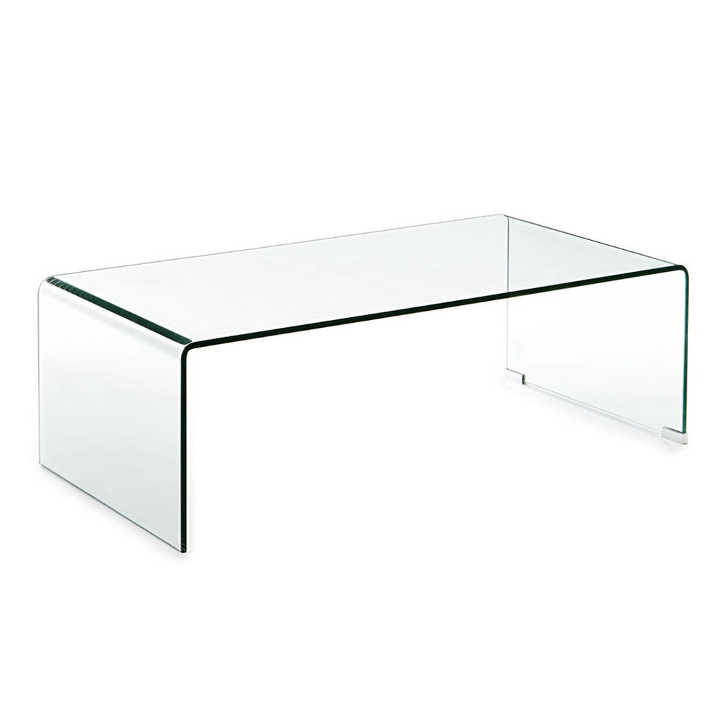 Tavolino da salotto in vetro curvato Emerald