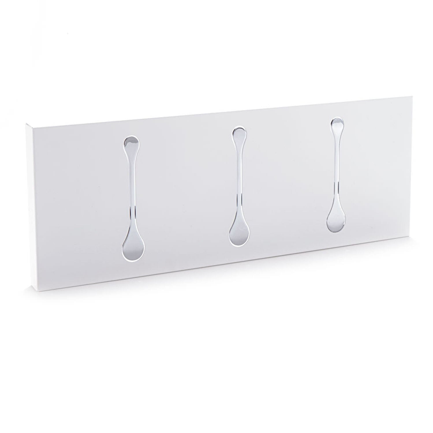 Appendiabiti a muro in metallo Evan 3 White