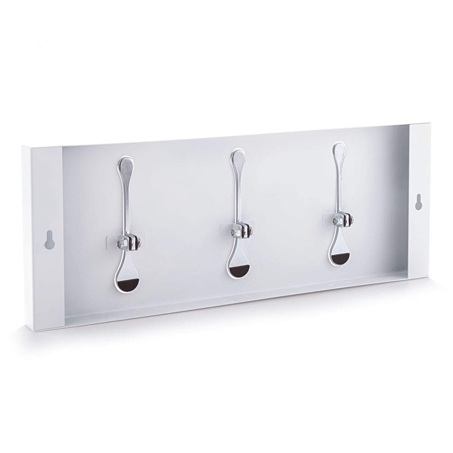 Appendiabiti a muro in metallo Evan 3 White