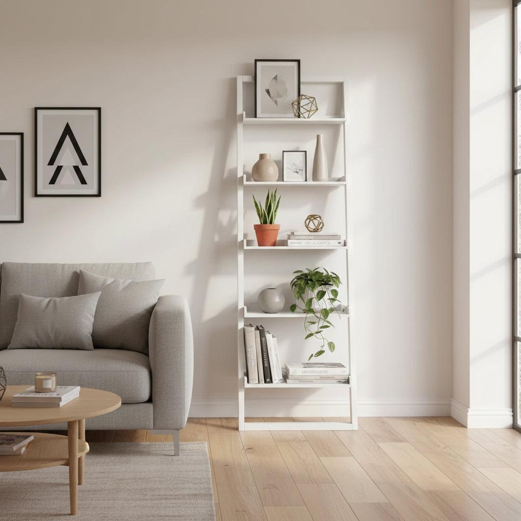 Libreria da parete Di-Do in MDF bianco 65 x 190 cm