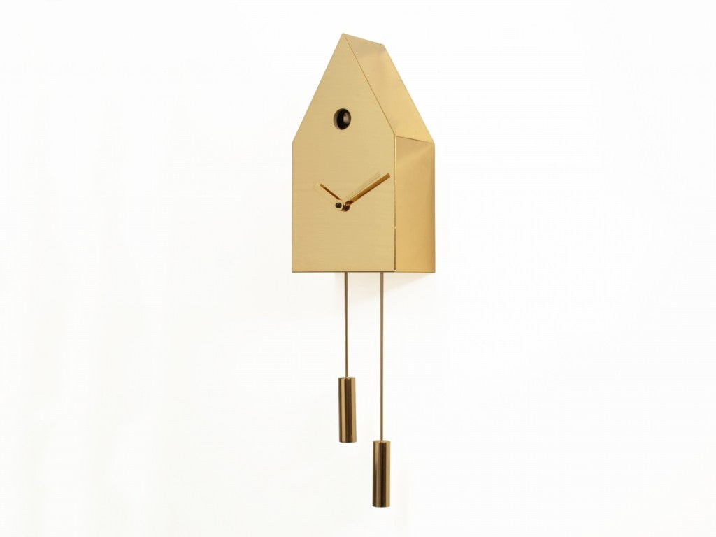 Orologio da parete a cucù in metallo 24k