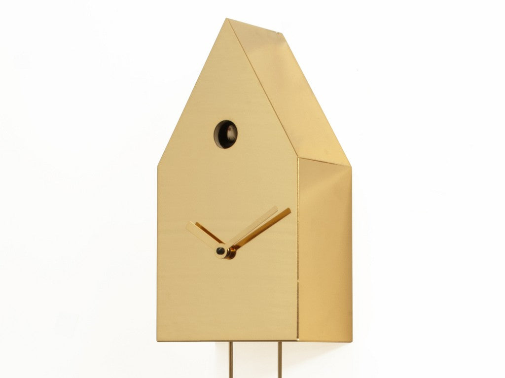 Orologio da parete a cucù in metallo 24k