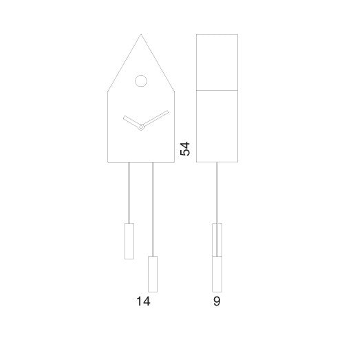 Orologio da parete a cucù in metallo 24k