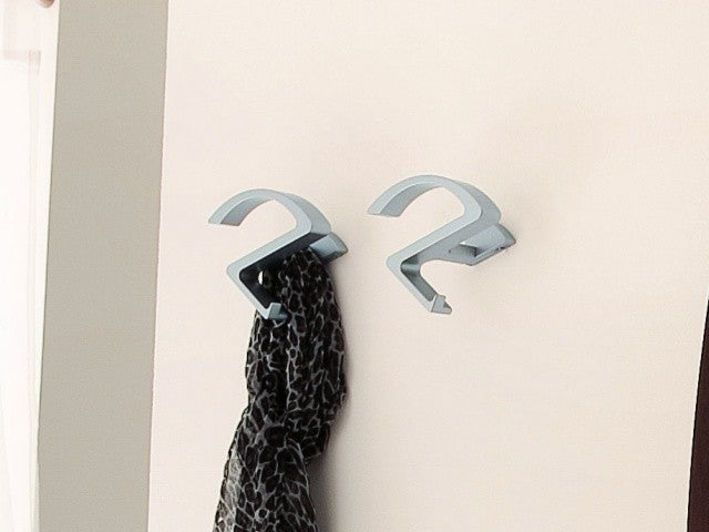 Coppia attaccapanni da parete in alluminio Sandy