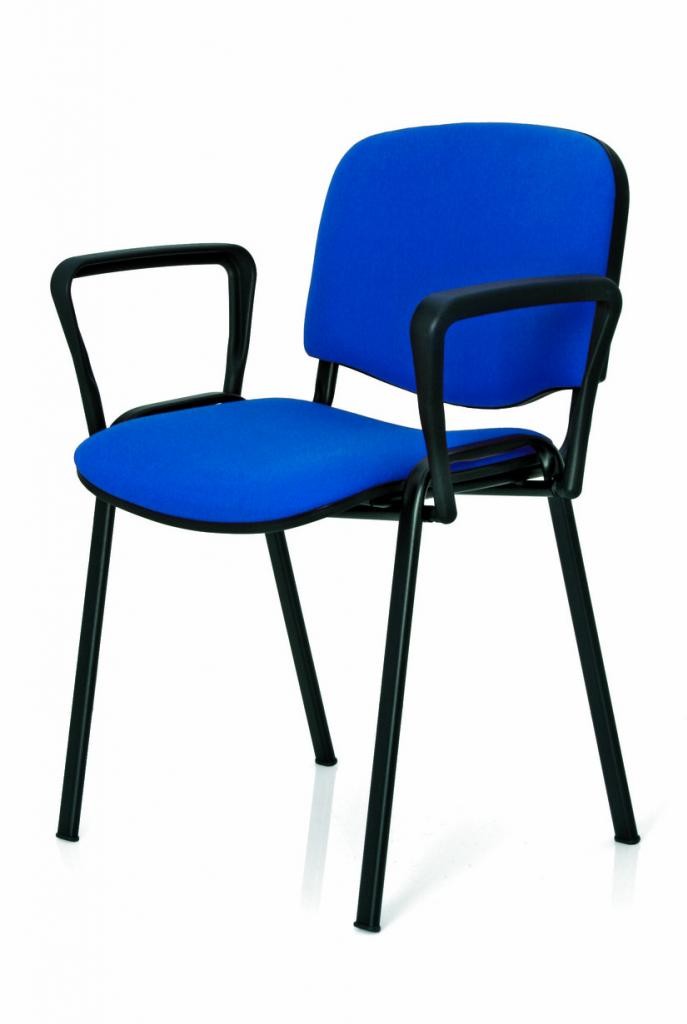 5 sedie per sala conferenza economiche imbottite nere o blu CHF