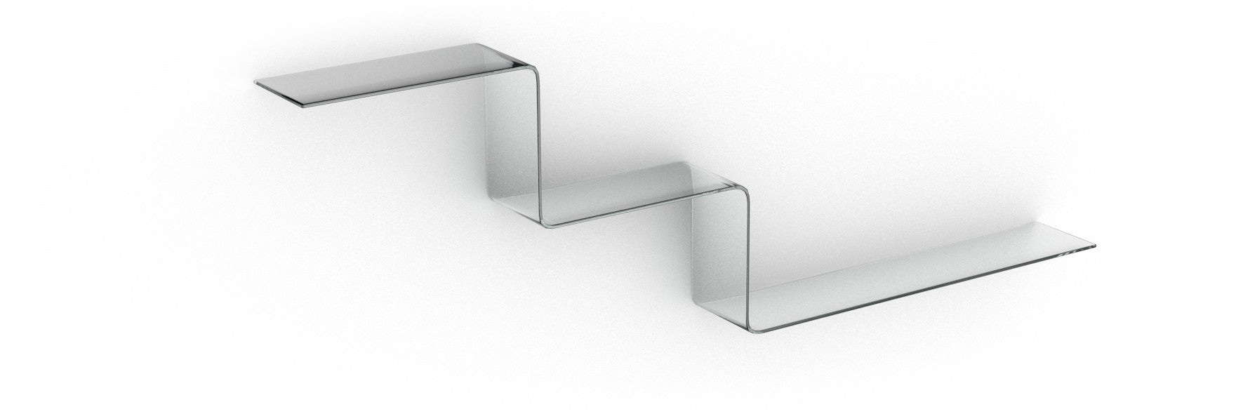 Tre mensole design moderno in vetro 100 cm Ladder