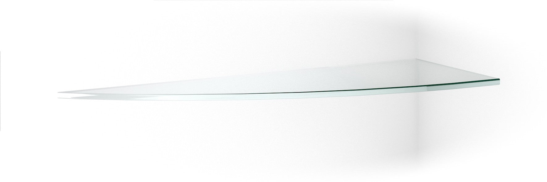 Cinque mensole angolari per cucina in vetro Korner