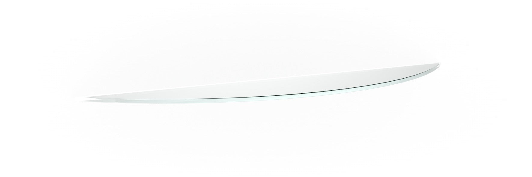 Cinque mensole rotonde per cucina in vetro 90 cm Clove