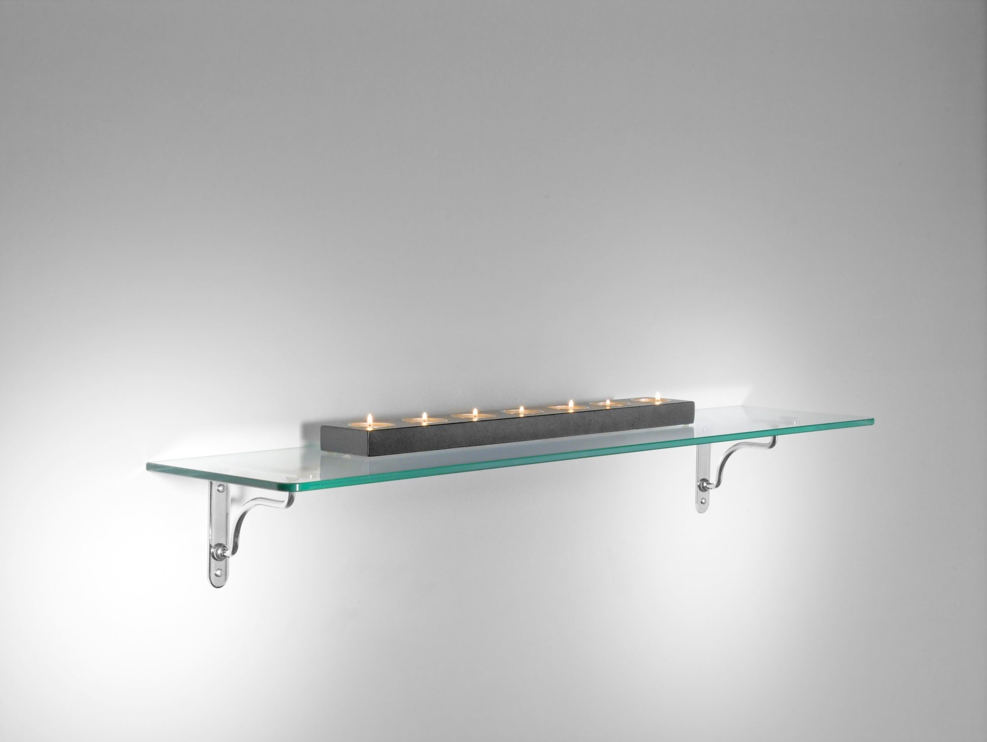 Cinque mensole in vetro trasparente 90 cm Row Maxi