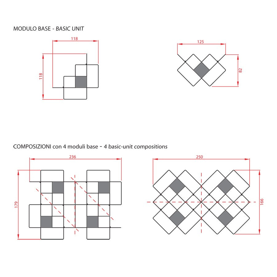 Libreria da parete moderna in acciaio Kreando-6