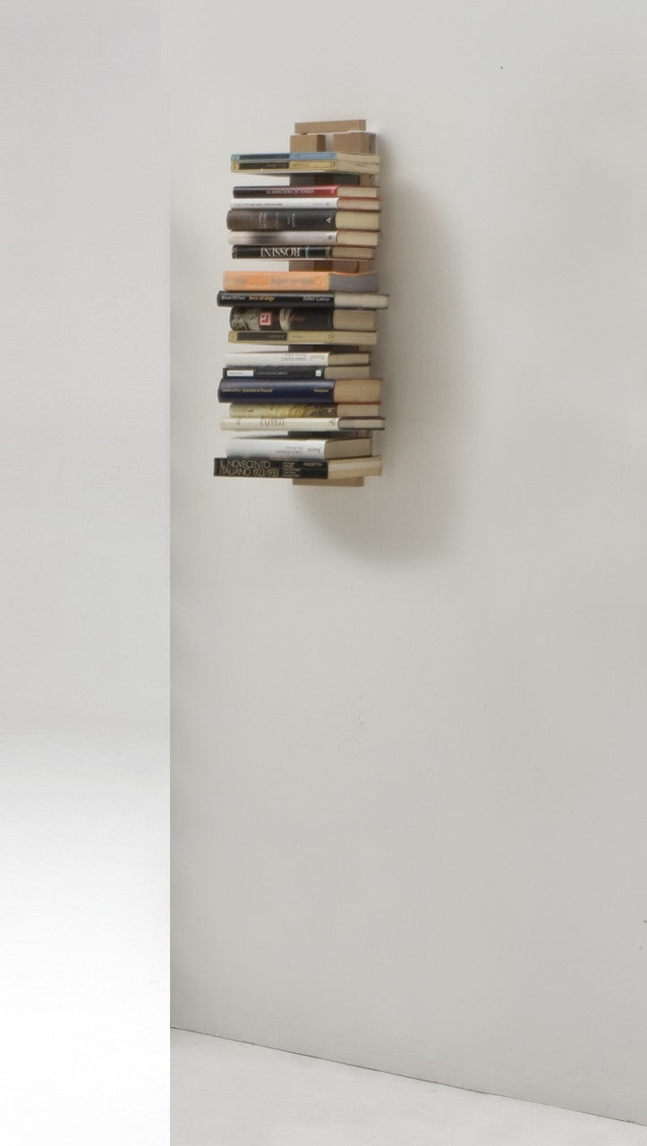 Libreria sospesa a muro in legno Zia Ortensia