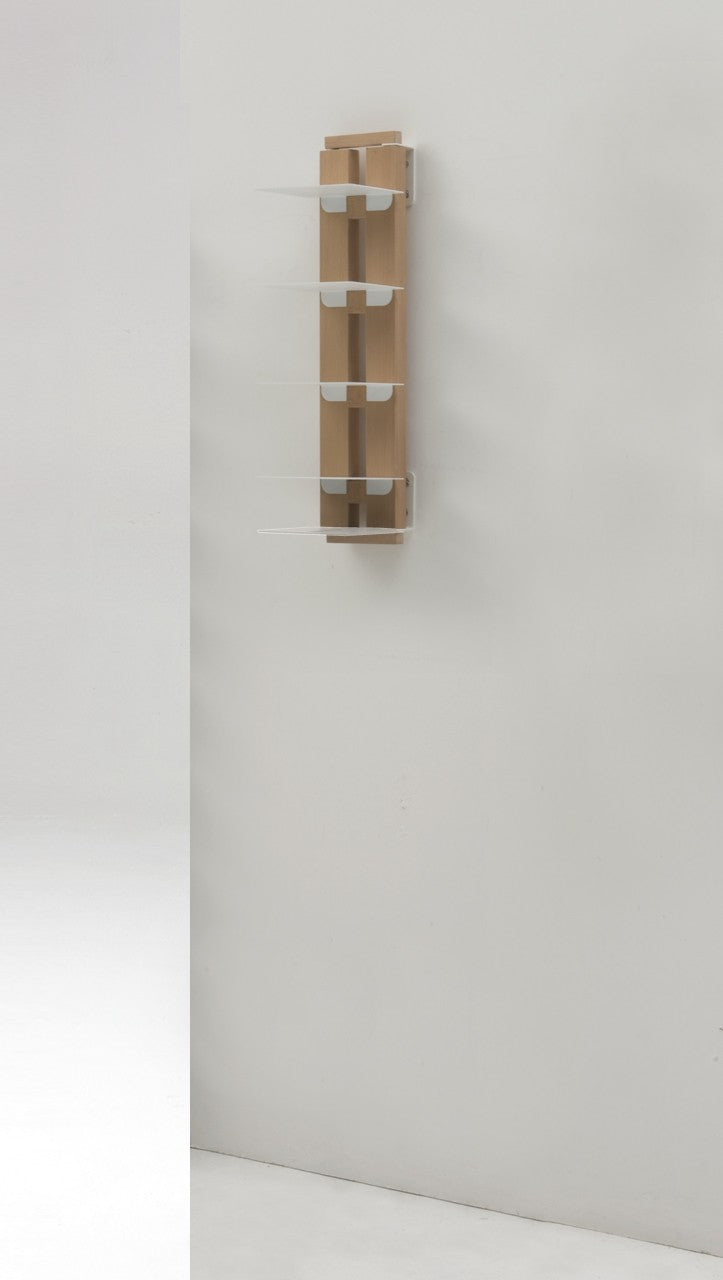 Libreria sospesa a muro in legno Zia Ortensia