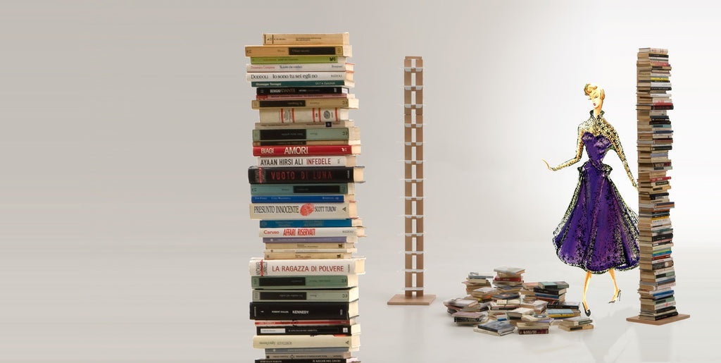 Libreria sospesa a muro in legno Zia Ortensia