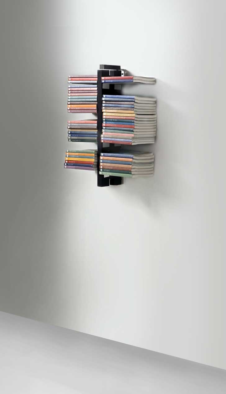 Libreria sospesa a parete in legno Zia Bice