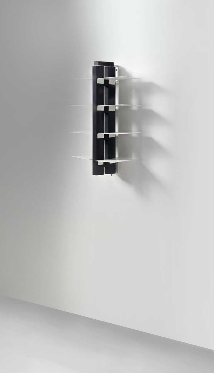 Libreria sospesa a parete in legno Zia Bice