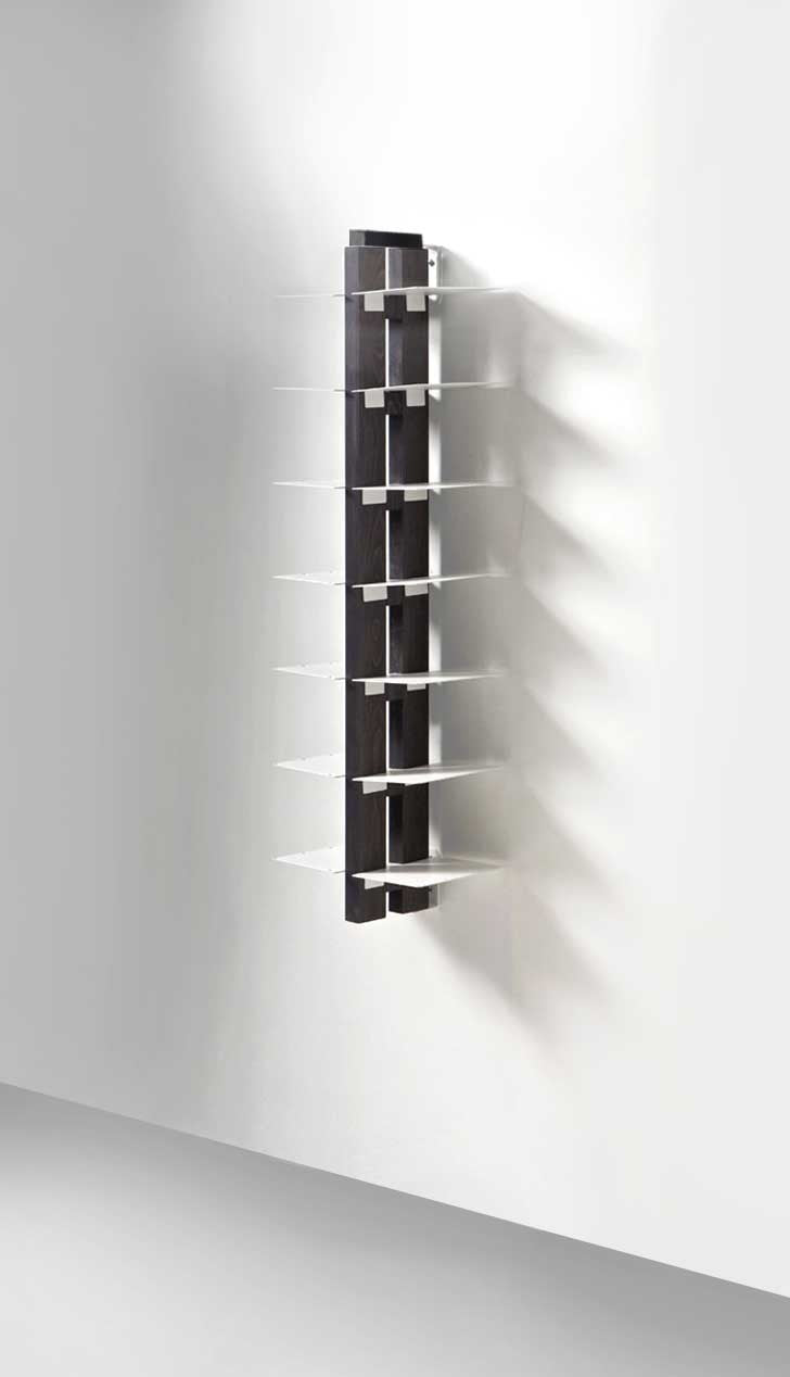 Libreria sospesa a parete in legno Zia Bice